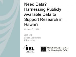 Need Data Harnessing Publicly Available Data to Support