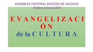 ASAMBLEA PASTORAL DIOCESIS DE VALDIVIA Paillaco 2 marzo
