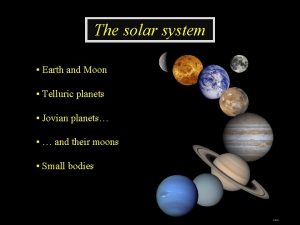 The solar system Earth and Moon Telluric planets