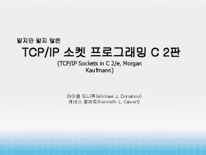 TCPIP C 2 TCPIP Sockets in C 2e