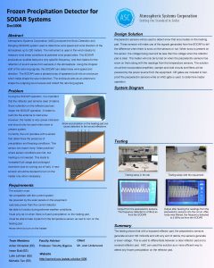 Frozen Precipitation Detector for SODAR Systems Dec 1006