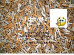 El cigarrillo Estefany Muriel Cano Stefania Londoo Arroyave