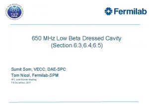 650 MHz Low Beta Dressed Cavity Section 6