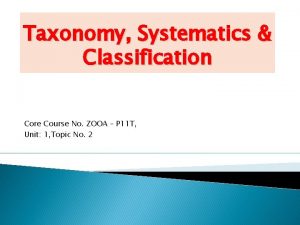 Microtaxonomy and macrotaxonomy