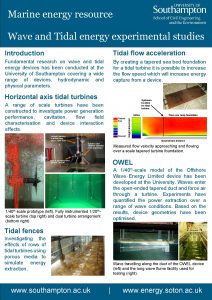 Marine energy resource Wave and Tidal energy experimental