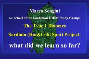 Marco Songini on behalf of the Sardinian IDDM
