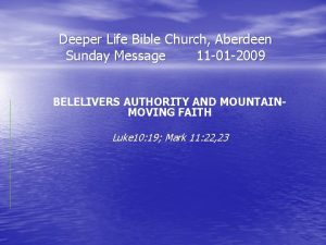 Deeper Life Bible Church Aberdeen Sunday Message 11