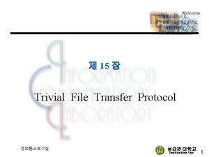 15 Trivial File Transfer Protocol Sung Kyun Kwan