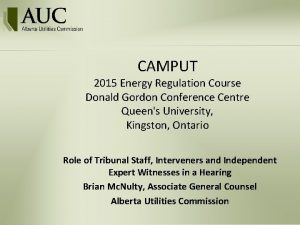 Camput energy regulation course