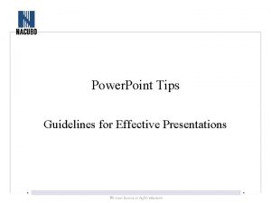 Power Point Tips Guidelines for Effective Presentations Tips