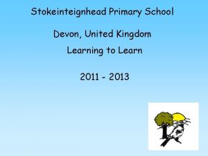 Stokeinteignhead Primary School Devon United Kingdom Learning to