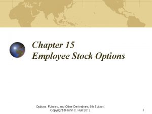 Chapter 15 Employee Stock Options Futures and Other