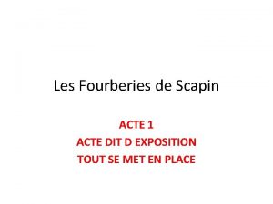 Les fourberies de scapin questions et réponses