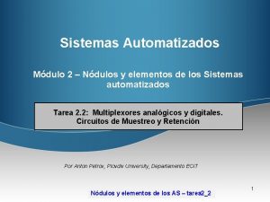 Sistemas Automatizados Mdulo 2 Ndulos y elementos de