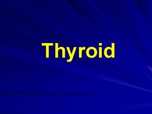 Thyroid Physiology Seretion of thyroid hormones T 3