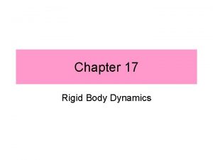 Chapter 17 Rigid Body Dynamics Unconstrained Motion 3