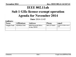 November 2014 doc IEEE 802 11 141317 r
