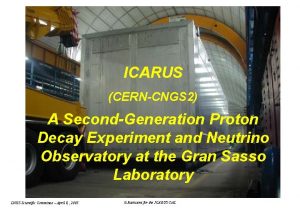 ICARUS CERNCNGS 2 A SecondGeneration Proton Decay Experiment