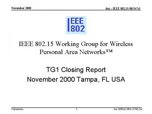 November 2000 doc IEEE 802 15 00347 r