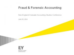 Fraud Forensic Accounting New England Graduate Accounting Studies