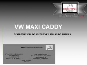 Distribuidor Oficial de Productos PARAVAN VW MAXI CADDY