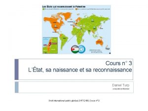 Cours n 3 Ltat sa naissance et sa