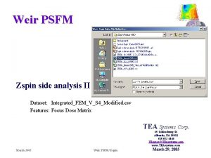 Weir PSFM Zspin side analysis II Dataset IntegratedFEMVS