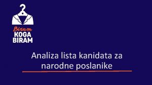 Analiza lista kanidata za narodne poslanike Srpska napredna