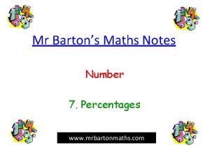 Mr Bartons Maths Notes Number 7 Percentages www