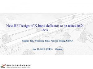 New RF Design of Xband deflector to be