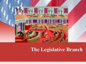 The Legislative Branch Why was Congress created 1
