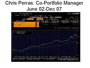 Chris Perras CoPortfolio Manager June 02 Dec 07