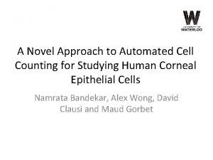 A Novel Approach to Automated Cell Counting for