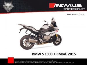 BIKE INFO 332015 BMW S 1000 XR Mod