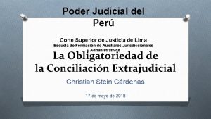 Poder Judicial del Per Corte Superior de Justicia