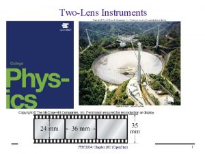 TwoLens Instruments PHY 2054 Chapter 26 C Open