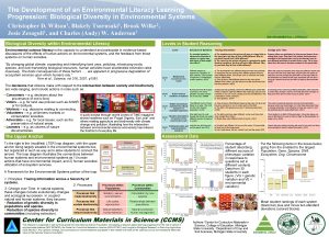 The Development of an Environmental Literacy Learning Progression