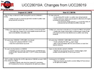 UCC 28019 A Changes from UCC 28019 Original