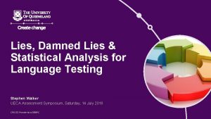 Lies Damned Lies Statistical Analysis for Language Testing