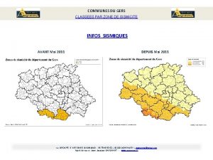 COMMUNES DU GERS CLASSEES PAR ZONE DE SISMICITE