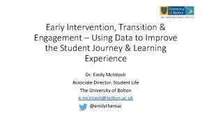 Early Intervention Transition Engagement Using Data to Improve