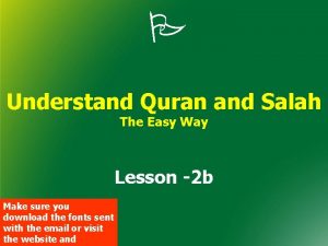 Understand Quran and Salah The Easy Way Lesson
