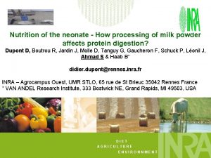 Nutrition of the neonate How processing of milk