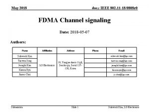 May 2018 doc IEEE 802 11 180808 r