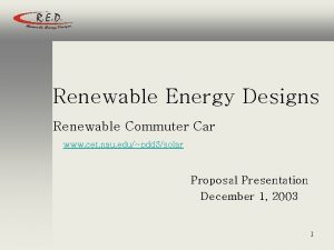 Renewable Energy Designs Renewable Commuter Car www cet