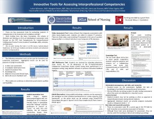 Innovative Tools for Assessing Interprofessional Competencies Lu Ann