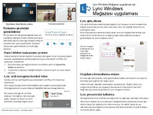 Lync Windows Maazas uygulamas iin Lync Windows Maazas