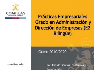 Prcticas Empresariales Grado en Administracin y Direccin de