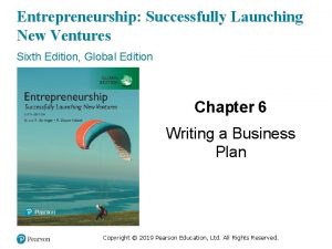 Entrepreneurship Successfully Launching New Ventures Sixth Edition Global
