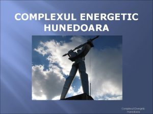 COMPLEXUL ENERGETIC HUNEDOARA Complexul Energetic Hunedoara REORGANIZAREA PRODUCATORILOR